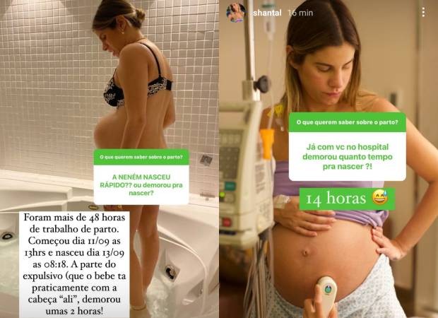Shantal dá detalhes sobre o parto da filha (Foto: Reprodução/Instagram)