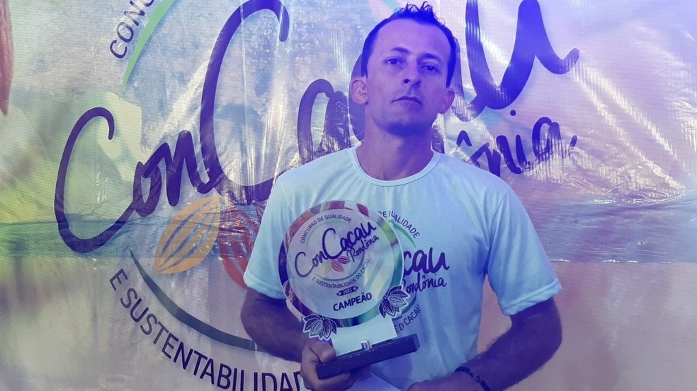 André Luis, vencedor do ConCacau em Rondônia — Foto: Mikely Azevedo