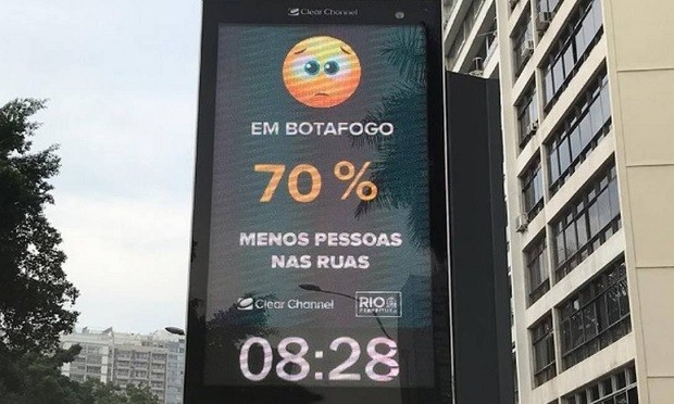 Relógio de rua no Rio de Janeiro medirá número de pessoas nas ruas (Foto: Divulgação)