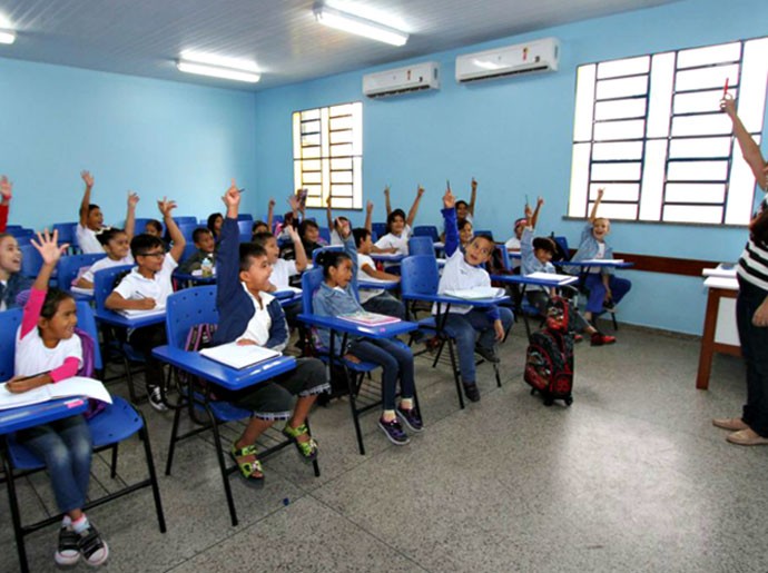 Como é uma sala de aula americana?