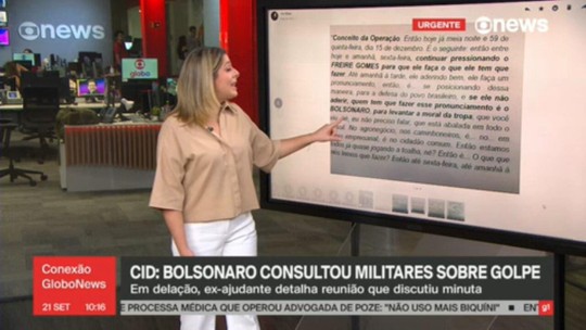 Antes de ser preso, Cid disse que generais do Exército alertaram Bolsonaro contra golpe militar - Programa: Conexão Globonews