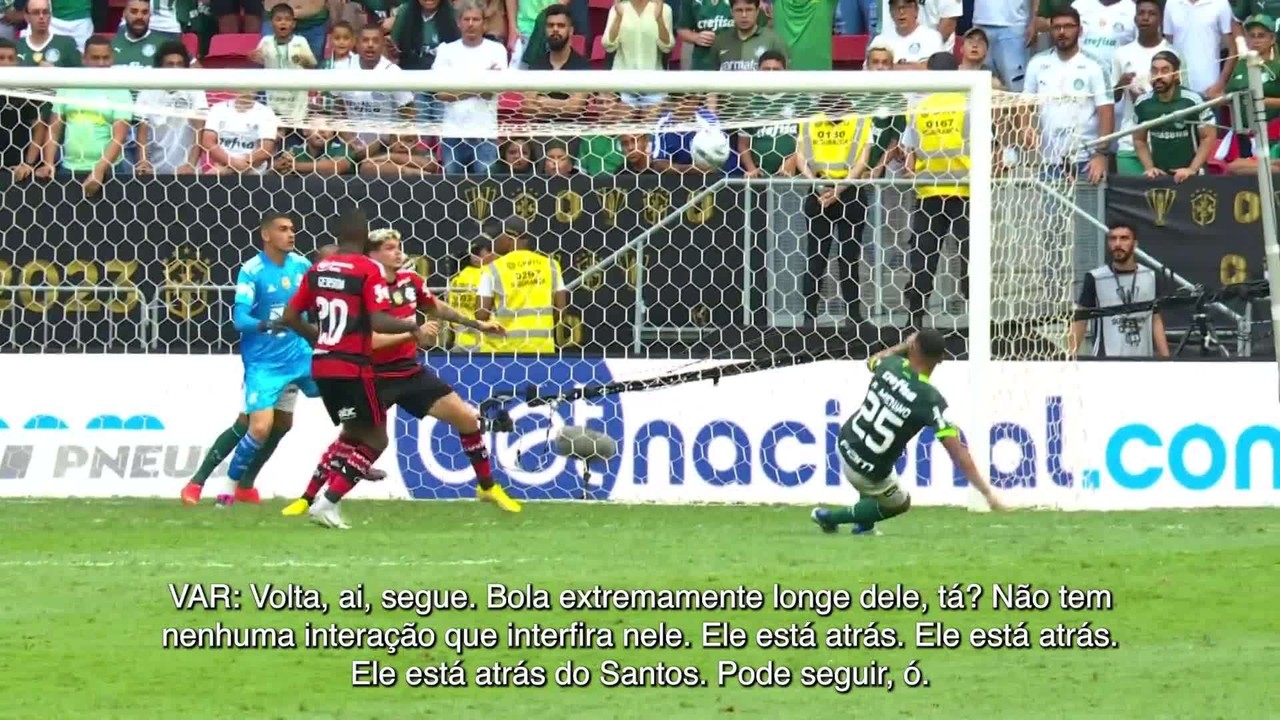 Áudio do VAR mostra análise de gol do título do Palmeiras na Supercopa