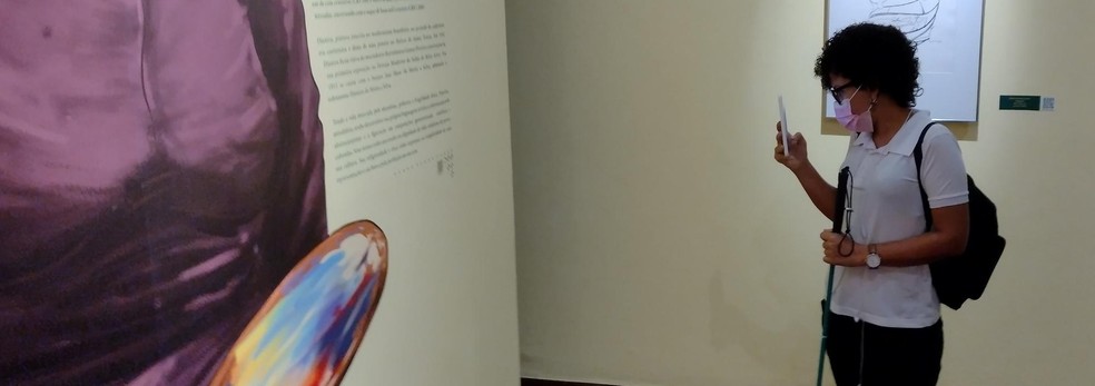 Caixa Cultura promove exposições com ferramentas de audiodescrição para público com deficiência visual — Foto: Divulgação