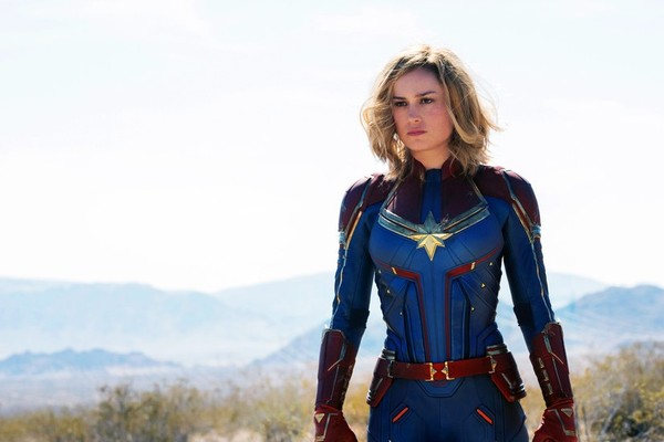 A atriz Brie Larson em cena de Capitã Marvel (2019) (Foto: Divulgação)