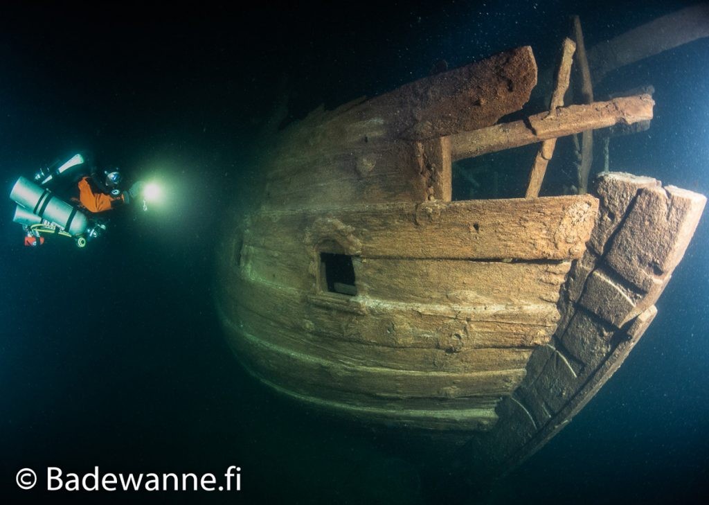 Navio holandês afundado no século 17 é encontrado quase intacto na Finlândia (Foto: Badewanne)