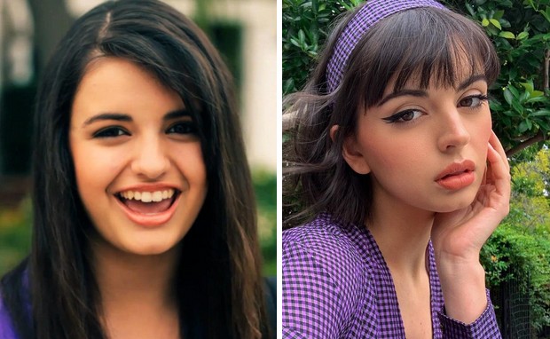 Antes e depois de Rebecca Black (Foto: Reprodução/YouTube)