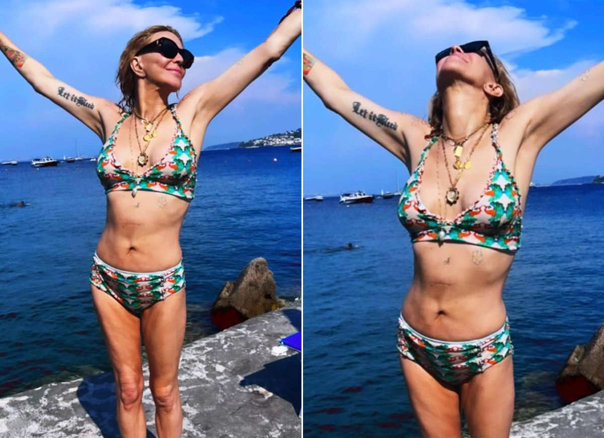 Courtney Love está curtindo férias na Itália (Foto: Reprodução / Instagram)