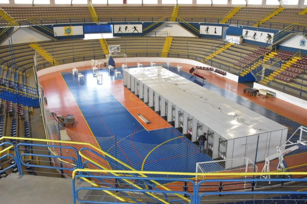 Prefeitura de Botucatu desativa espaço adaptado no ginásio para acolher pessoas no inverno — Foto: Prefeitura de Botucatu/ Divulgação 