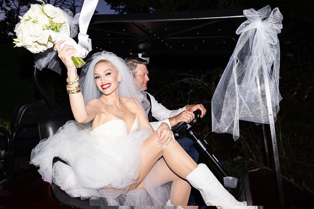Gwen Stefani e Blake Shelton: Casamento foi celebrado no dia 3 de julho de 2021 (Foto: Reprodução/Instagram)