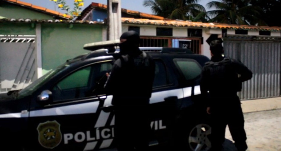 Operação da Polícia Civil em São Gonçalo do Amarante — Foto: Reprodução