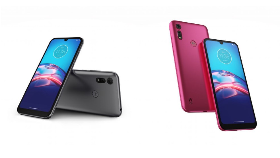 Motorola lança nova versão do E6S em duas cores: cinza titanium e rosa pink — Foto: Divulgação/Motorola