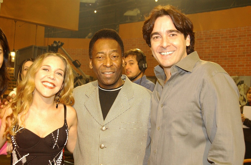 Pelé durante gravações da novela 'Celebridade', em 2003 — Foto: Acervo Grupo Globo