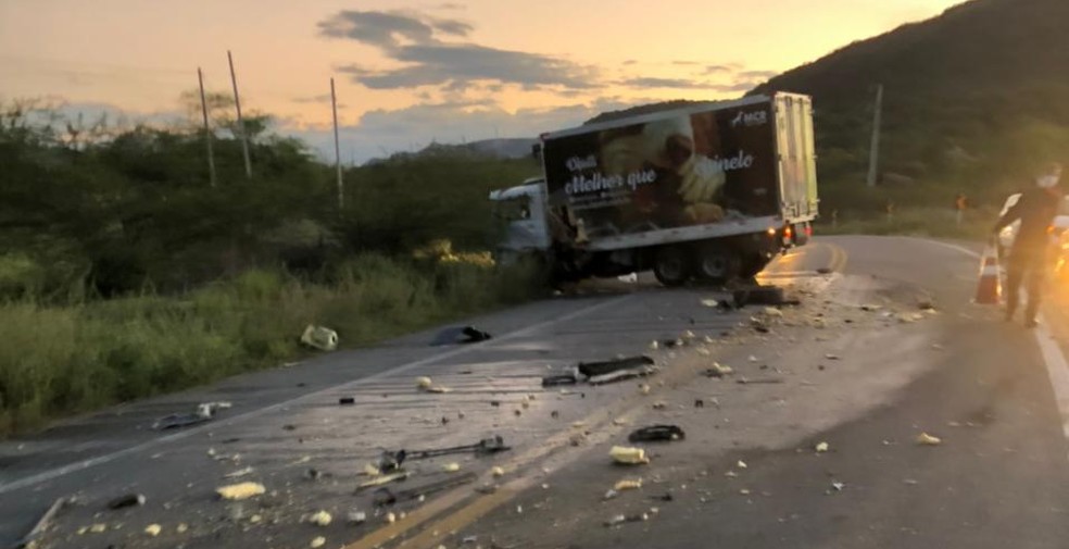 Acidente aconteceu em Currais Novos e vitimou um policial rodoviário federal — Foto: Cedida