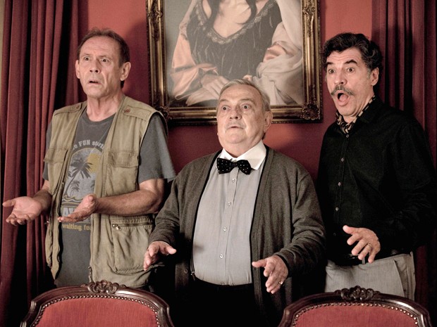 Os atores José Wilker, Antônio Pedro e Paulo Betti em 'Casa da Mãe Joana 2' (Foto: Divulgação)