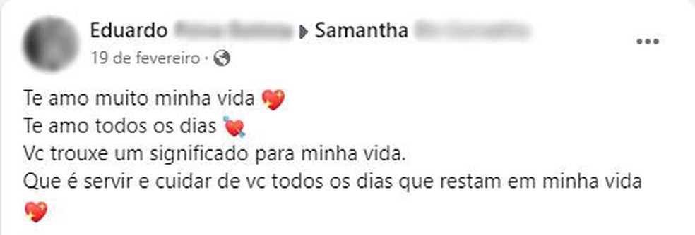 Eduardo se declarou para a esposa pouco mais de um m&ecirc;s antes de ser assassinado &mdash; Foto: Reprodu&ccedil;&atilde;o/Redes Sociais