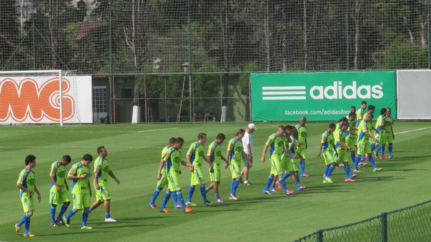 Palmeiras grupo treino elenco (Foto: Gustavo Serbonchini / globoesporte.com)