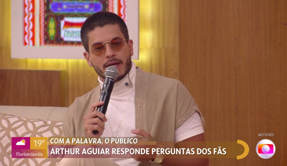 Arthur Aguiar fala da vitória do BBB22 no 'Encontro'  — Foto: Reprodução/TV Globo