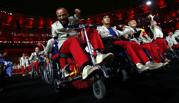 Cerimônia de abertura da Paralimpíada Rio 2016 - Espanha (Foto: Reuters)