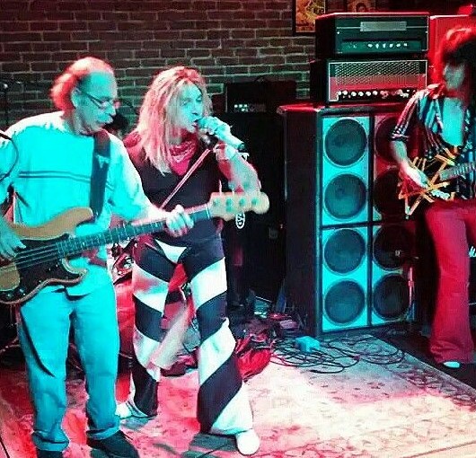 Mark Stone participando de um show de uma banda cover do Van Halen (Foto: Reprodução)