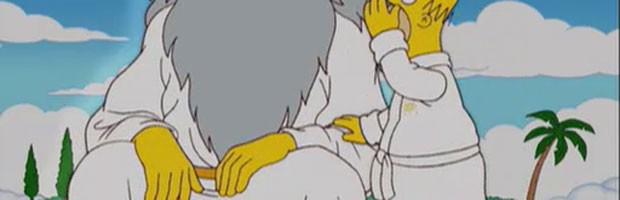 Deus em 'Os Simpsons'; o personagem tem cinco dedos, ao contrário dos demais (Foto: Divulgação)