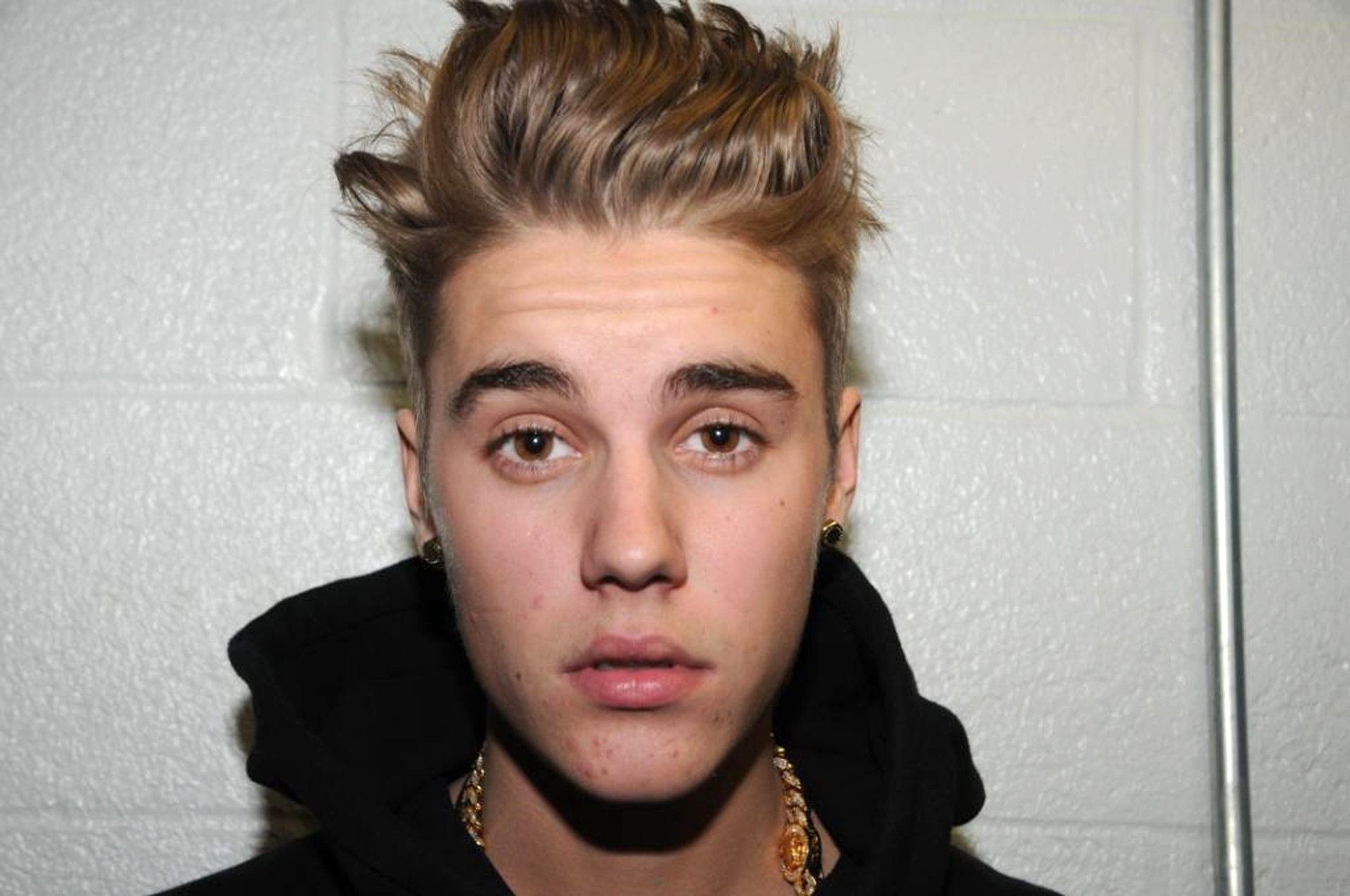 Justin Bieber quando foi detido em 23 janeiro. (Foto: Divulgação)
