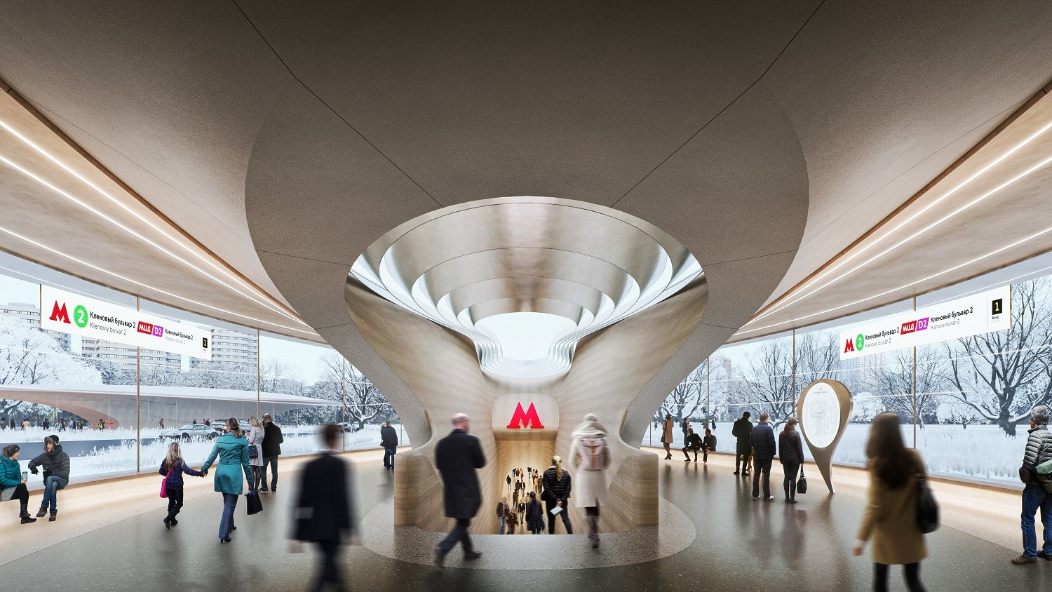 Zaha Hadid Architects vence concurso para projetar estação de metrô em Moscou (Foto: Divulgação)