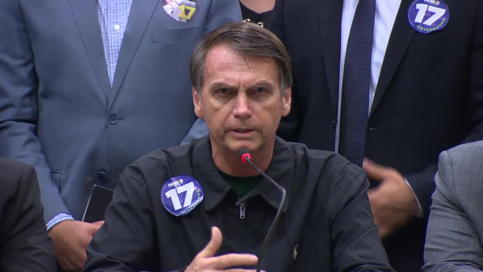 Bolsonaro participa de ato político no Rio de Janeiro — Foto: Reprodução, TV Globo