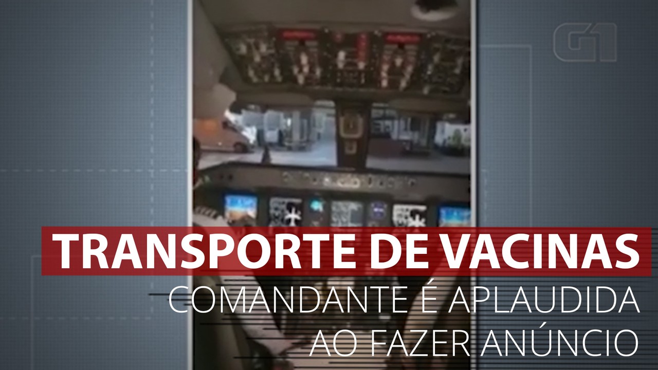 VÍDEO: Comandante de avião é aplaudida por passageiros ao anunciar transporte de vacinas