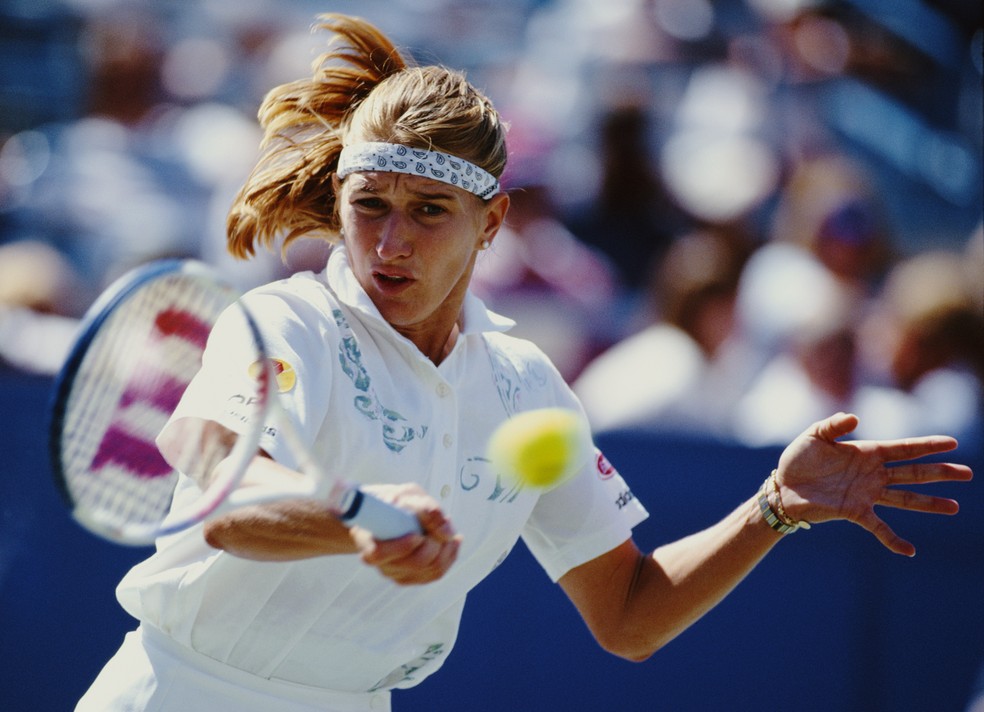 Steffi Graf liderou o ranking feminino por 377 semanas — Foto: Gary M. Prior/Getty Images