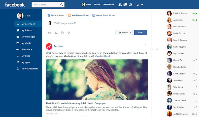 Facebook Flat tem ferramentas extras para usuários da rede social (Foto: Divulgação/Facebook Flat)