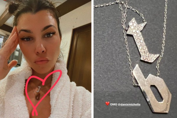 Kourtney Kardashian e o seu colar de 42 mil reais (Foto: Reprodução/Instagram)