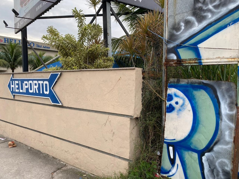Heliporto onde Fernando Inácio foi morto — Foto: Leslie Leitão/TV Globo