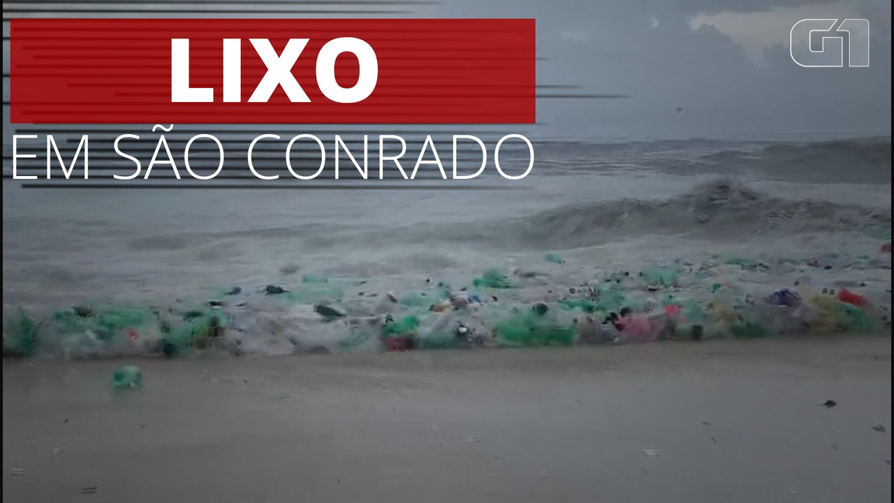 VÍDEO: Imagens mostram 'onda de lixo' na praia de São Conrado
