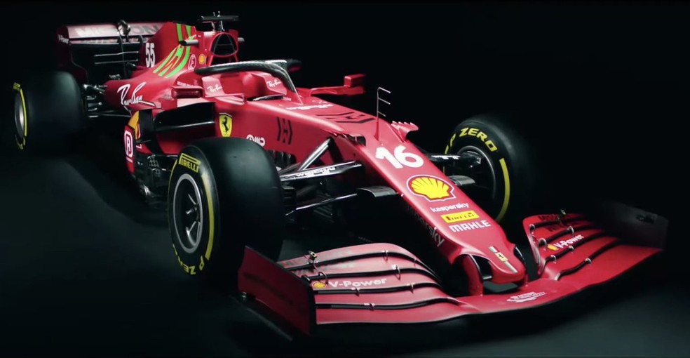 Nova Ferrari tem detalhes em verde que chamaram a atenção — Foto: Divulgação