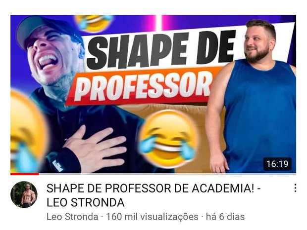 Capa do vídeo de Léo Stronda em que ele usa imagem de Felipe Campus (Foto: Reprodução/ YouTube)
