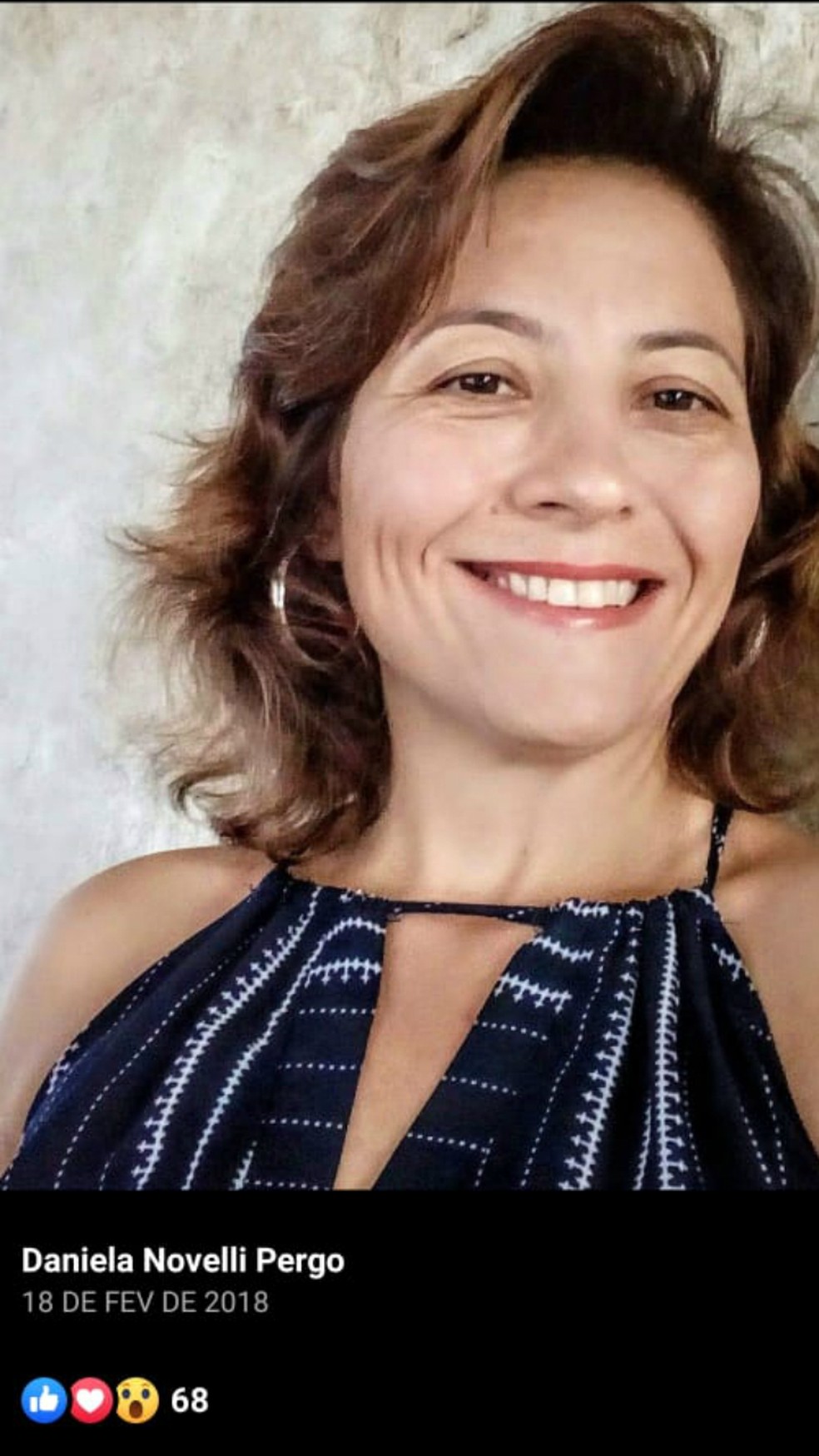 Daniela Aparecida Novelli Pergo foi morta a tiros nesta quinta-feira (6) — Foto: Reprodução/Facebook