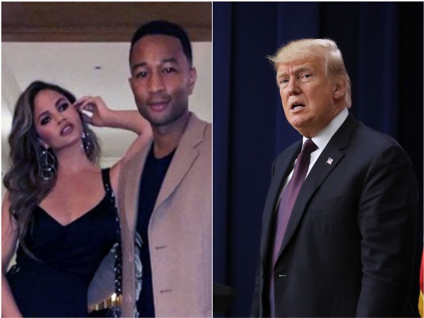 Chrissy Teigen e John Legend / Donald Trump (Foto: Instagram / Getty Images)