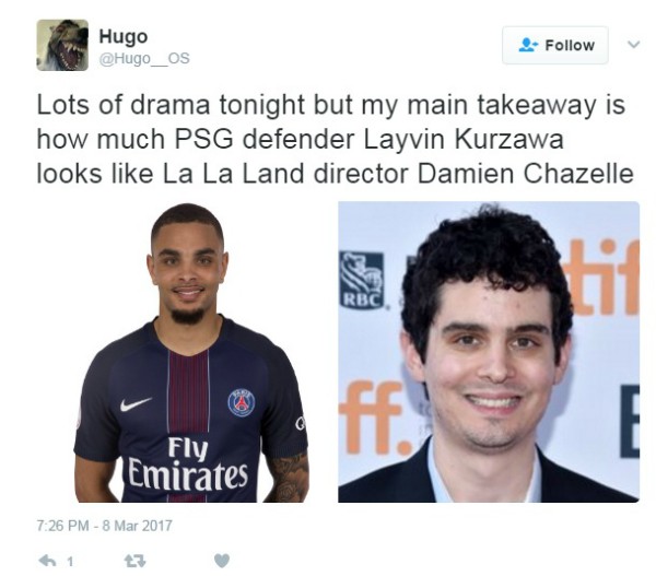 Layvin Kurzawa é comparado a Damien Chazelle (Foto: Reprodução Instagram)