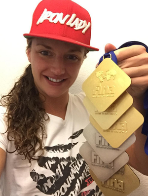 Katinka  Hosszú na Copa do Mundo de natação (Foto: Reprodução Instagram)