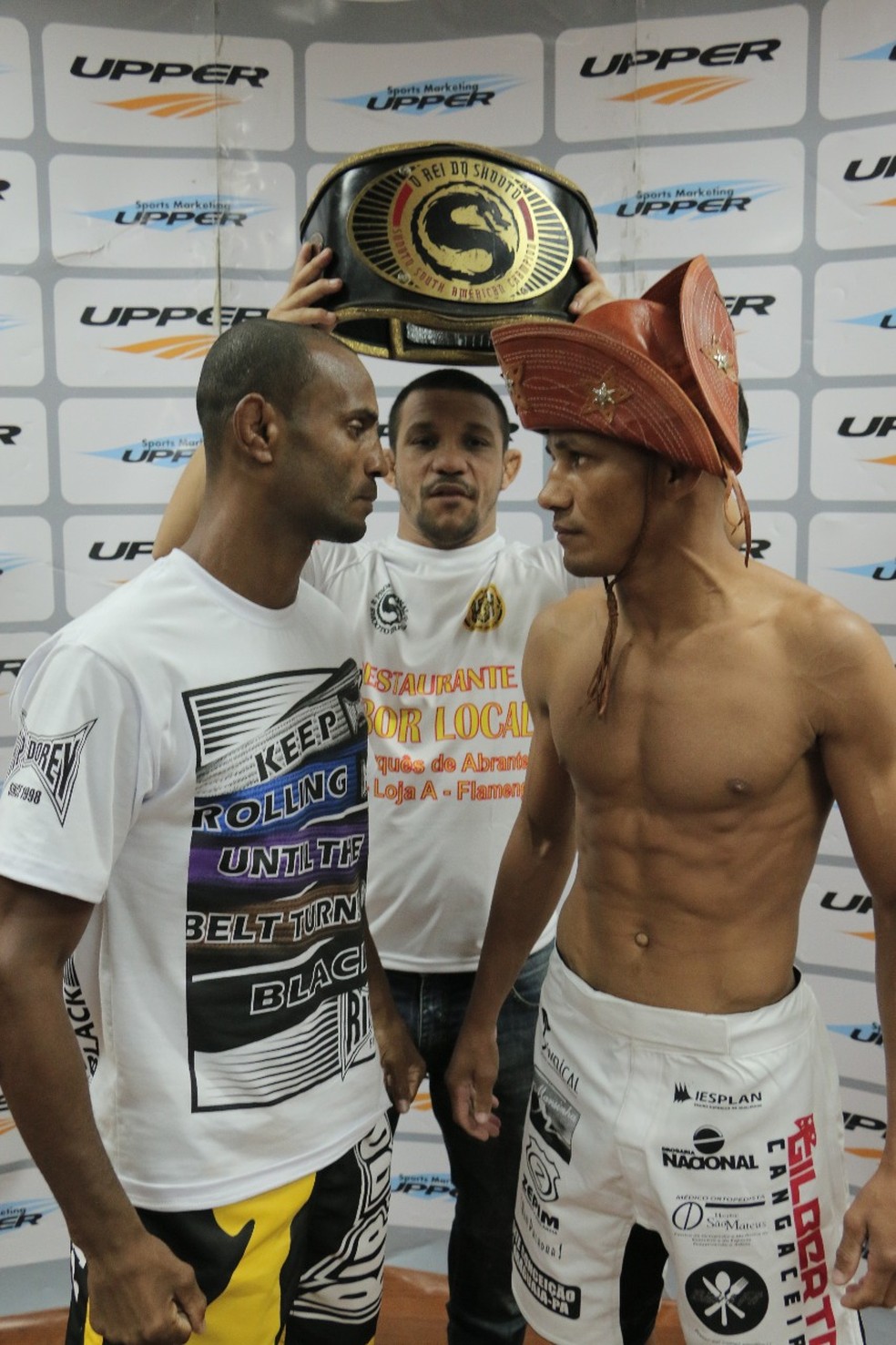 Lincon SÃ¡ e Gilberto Cangaceiro disputam o cinturÃ£o peso-superpalha do Shooto 92 â?? Foto: Natalino Werneck