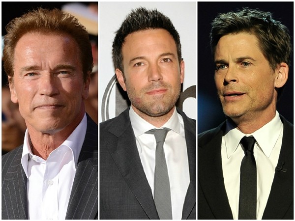 Arnold Schwarzenegger, Ben Affleck e Rob Lowe (Foto: Getty Images)