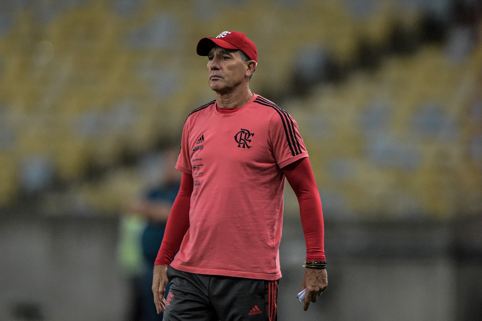 Renato Gaúcho,  técnico do Flamengo, na partida contra o Bahia — Foto: Thiago Ribeiro/AGIF