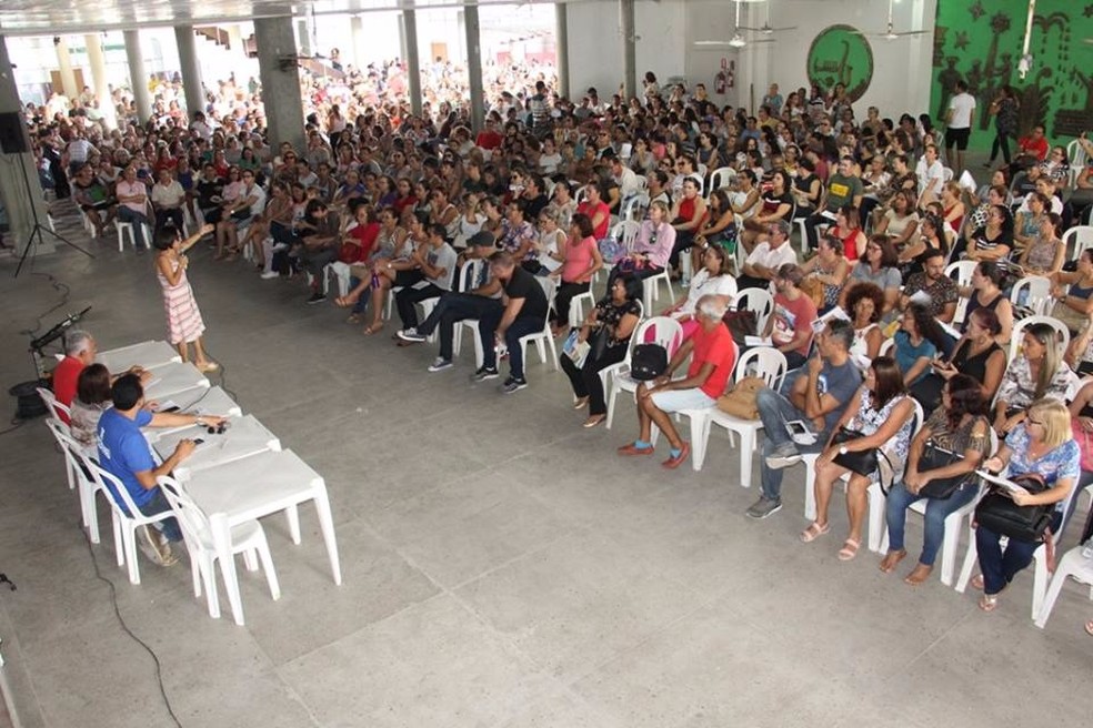 Professores de Natal fazem greve por equiparação de salários ao piso nacional (Foto: Lenilton Lima/ Sinte)