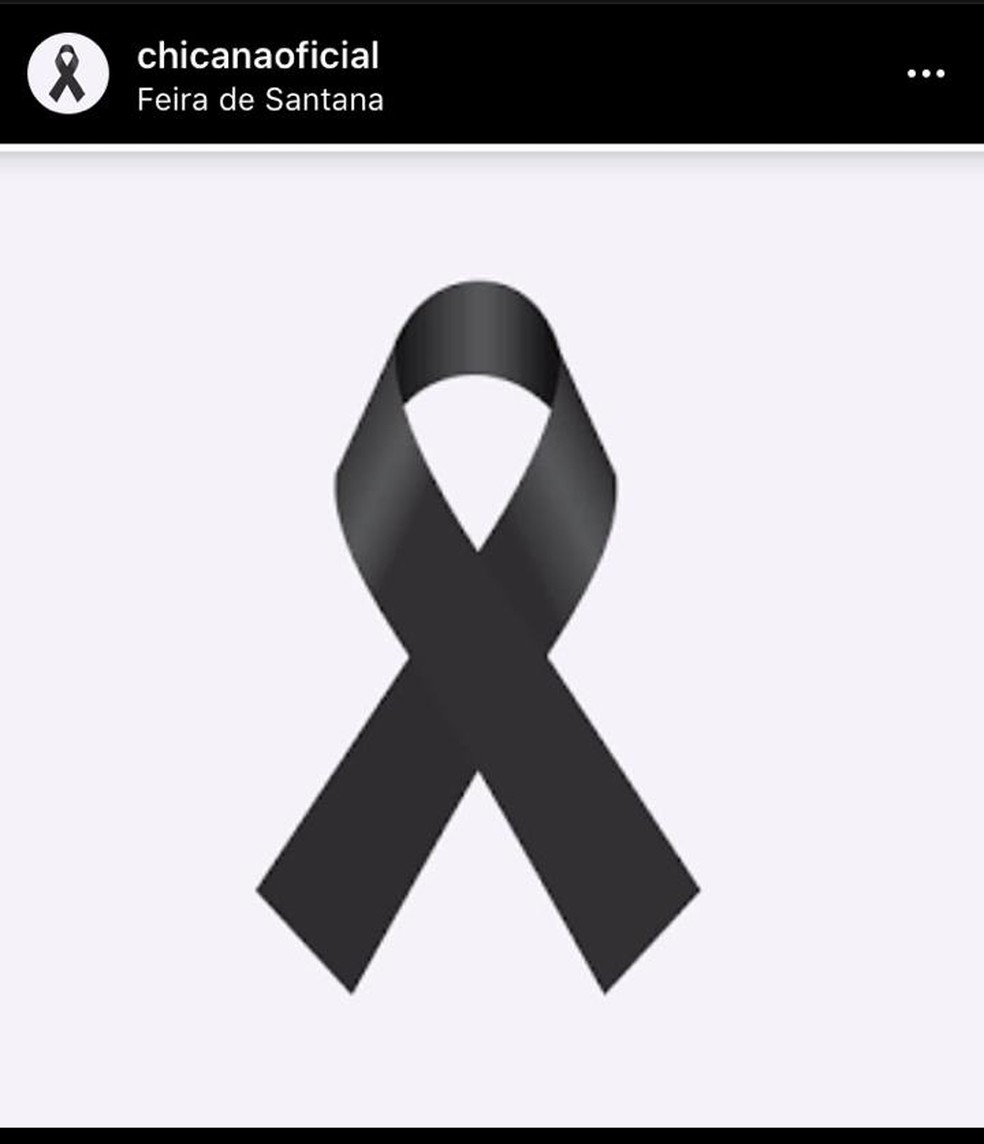 No Instagram, grupo Chicana postou símbolo de luto — Foto: Reprodução/ Redes Sociais