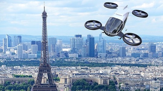 Paris terá táxis voadores para transportar fãs de esporte nos Jogos Olímpicos de 2024
