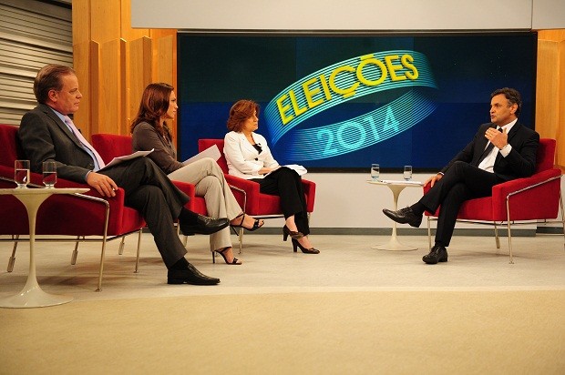 Aécio Neves em entrevista ao Bom Dia Brasil (Foto: Divulgação/ TV Globo)