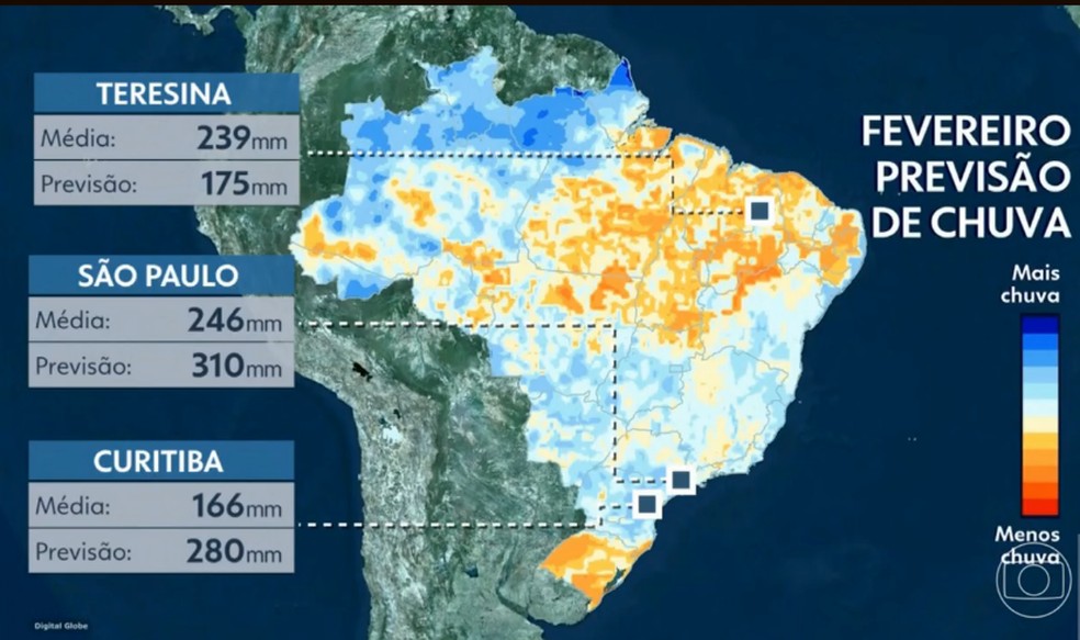 Previsão do tempo: meteorologia prevê chuvas abaixo da média para o Piauí  — Foto: Reprodução