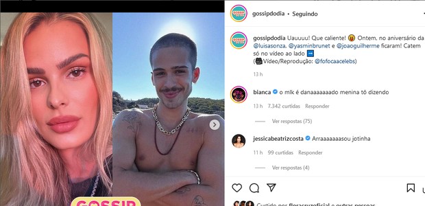Bianca Andrade comenta suposta ficada entre João Guilherme e Yasmin Brunet (Foto: Reprodução/Instagram)