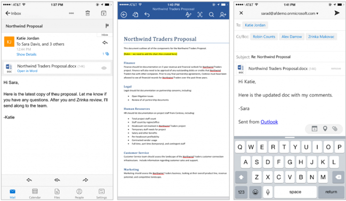 Outlook para iOS ganhou atualização importante (Foto: Divulgação/Microsoft)