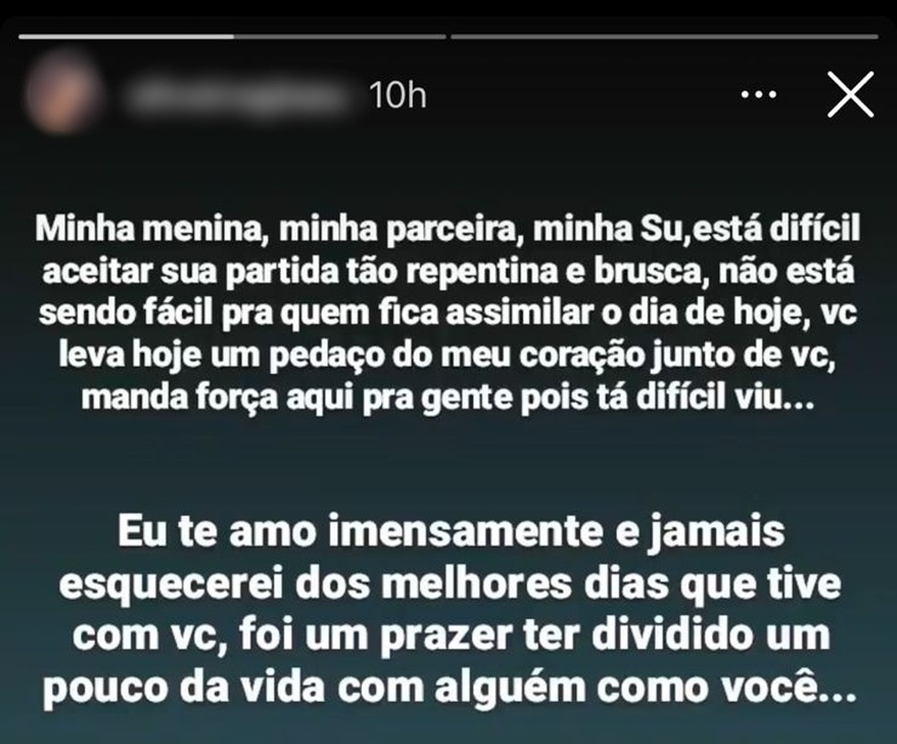 Amigos lamentam a morte da zootecnista. — Foto: Reprodução